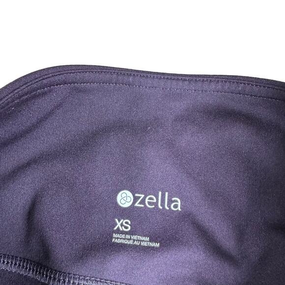 ZELLA Purple Nebula Cropped Ankle Leggings Women's Size XS NWT Yoga Gym - Picture 5 of 6